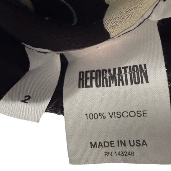 Reformation Tallulah Ornament Maxi Dress Black Floral | Open Back | Size 2 - Picture 4 of 11